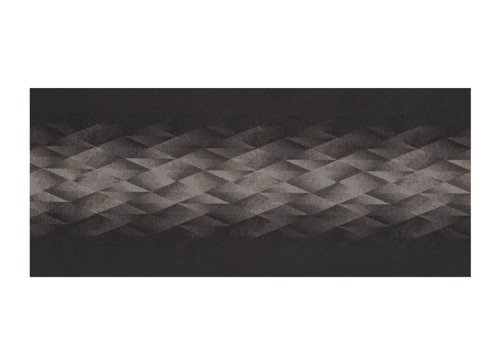 Tappeto Passatoia Tessuto Jacquard Linea Emozioni Disegno Diamante Nero - 57x320 - Nero
