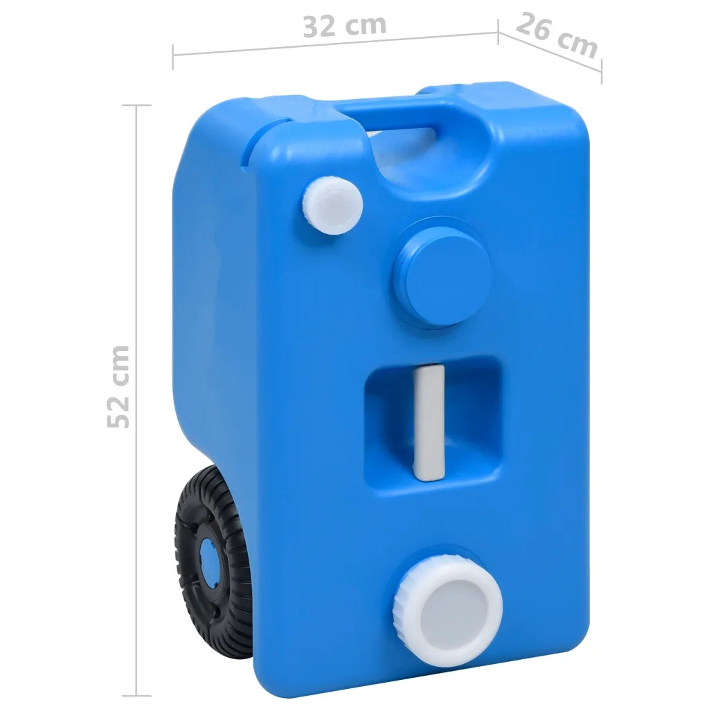 Serbatoio d'Acqua con Ruote per Campeggio 25 L Blu CFW7621077