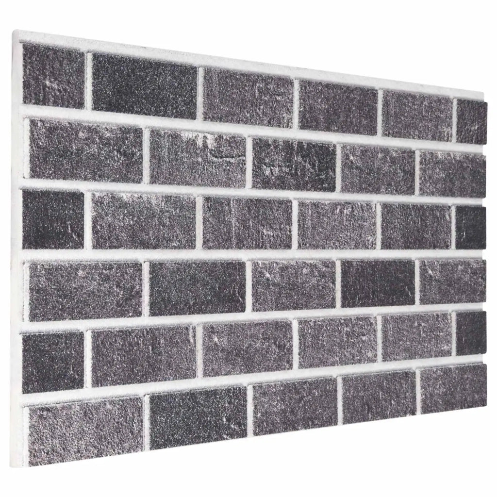 Pannelli da parete 10 pz Nero e Grigio 100 x 50 cm Schiuma EPS CFW7969800