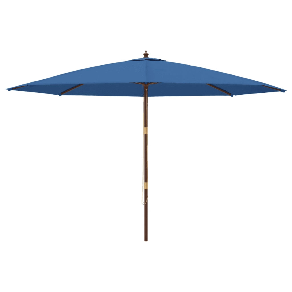 Ombrellone da Giardino con Palo in Legno Azzurro 400x273 cm 363182