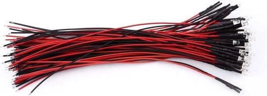 LED a led diodi preinstallati - 50 pezzi DC 9-12 V 3 5 10mm - Bianco Rosso Blu Verde - diodi di emissione di luce