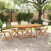 vidaXL Sedie da Giardino Pieghevoli 4 pz Bianco Crema in Tessuto