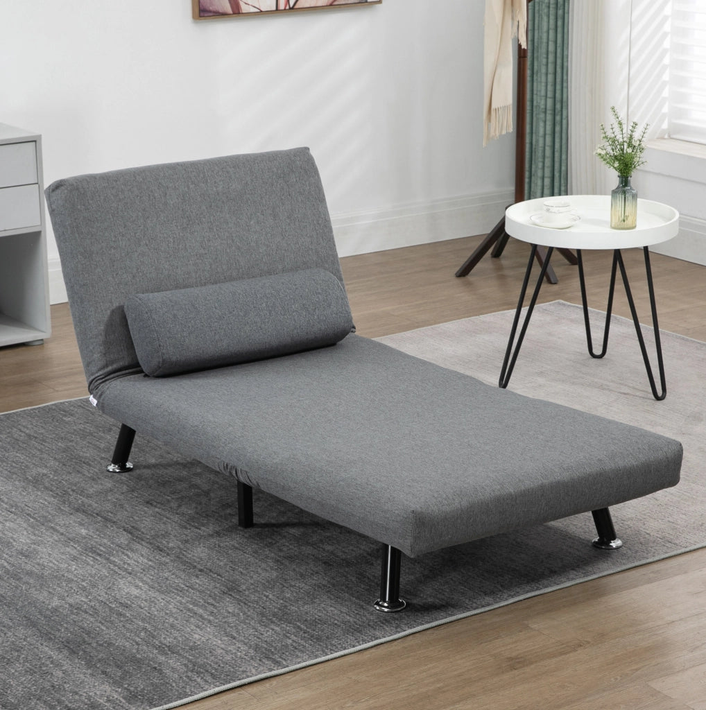 Poltrona letto pieghevole in grigio scuro 75 x 70 cm
