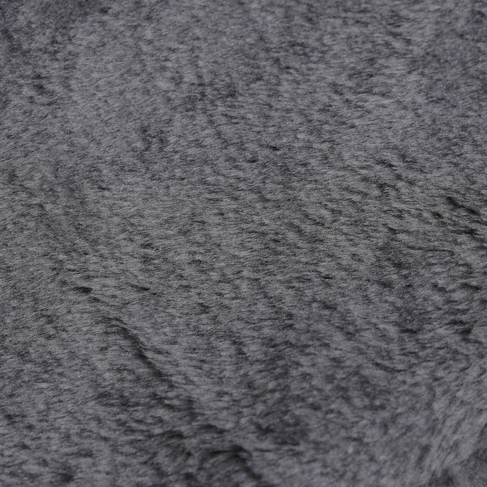 Scaletta per Cani Portatile a 4 Gradini 60x35x44 cm in Tessuto Vellutato Sfoderabile e Legno Grigio Scuro