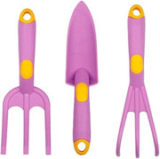 Set di attrezzi per giardinaggio per bambini e donne, set di attrezzi per giardinaggio in polipropilene resistente, forchetta manuale, uncini, piccola vanga
