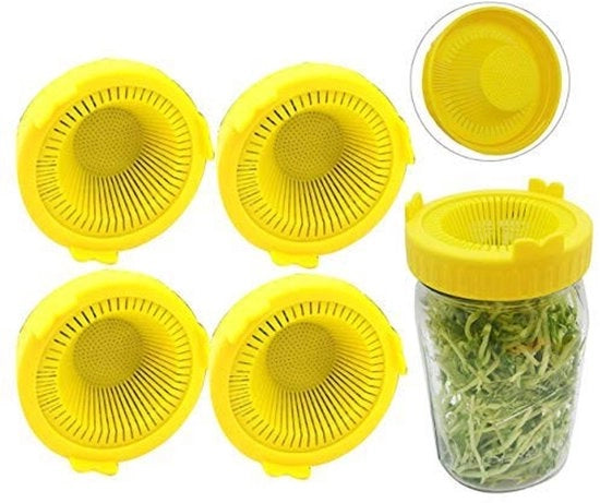 Set di siringhe per semi 4 pezzi - Plastica - Per contenitore per semi - Semi di verdura - Semi sani - Diametro 86 mm - BPA libero