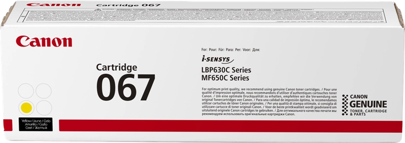 Canon 067 cartuccia toner 1 pz Originale Giallo
