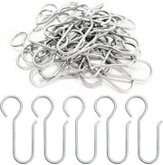 Cerniere per tende in metallo - Realizzate con materiali pesanti - 30 pezzi - Argento - 65x35mm