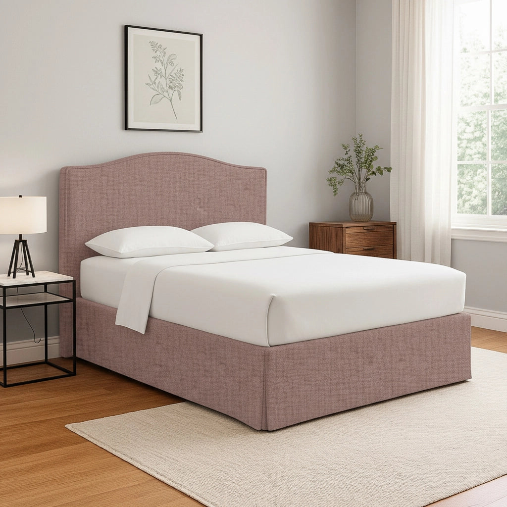 Eccles, Letto Singolo Sfoderabile Made in Italy, Rosa Antico