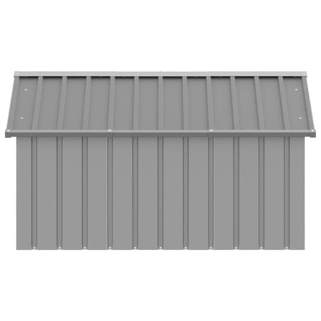 Casetta per Cani grigio 116,5x153x81,5 cm Acciaio Zincato 171543