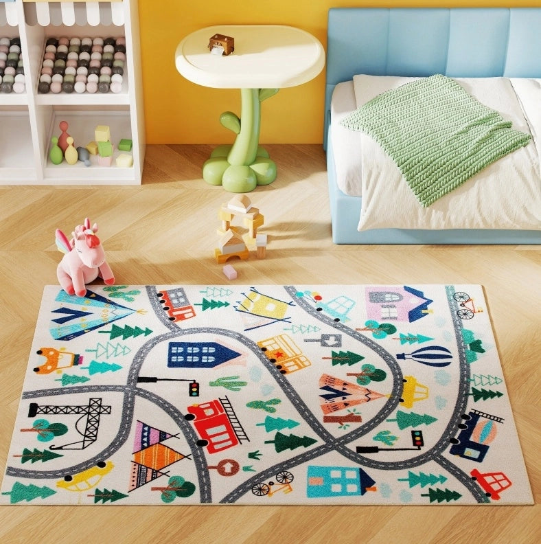 Tappeto stradale multicolore in poliestere 160 x 120 cm