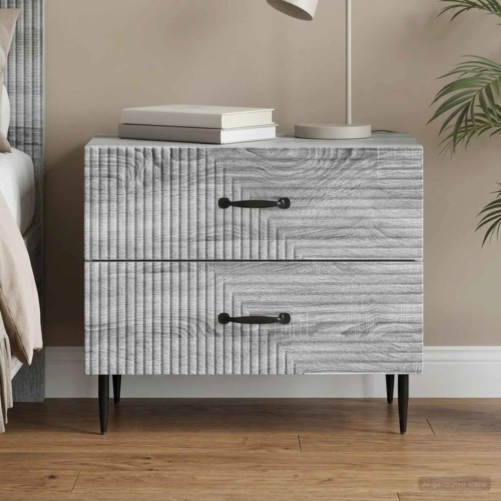 Armadio da Notte con cassetto Grigio Sonoma 62 x 34,5 x 47,5 cm 894781
