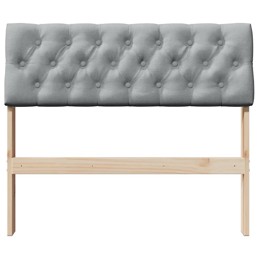 Testiera imbottita Grigio chiaro 90 cm Pino massello