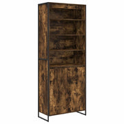 Set di 2 moderni mobili alti rettangolari 79 x 36 x 200 cm con ante in legno ingegnerizzato resistente con finitura rovere affumicato 02_0056105