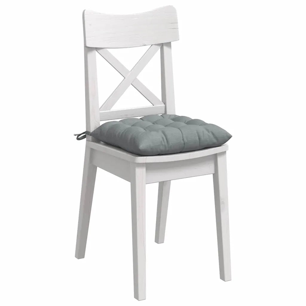 Cuscini per Seduta 4 pz | Cuscini per sedie Grigio chiaro 40 x 40 x 6 cm Tessuto