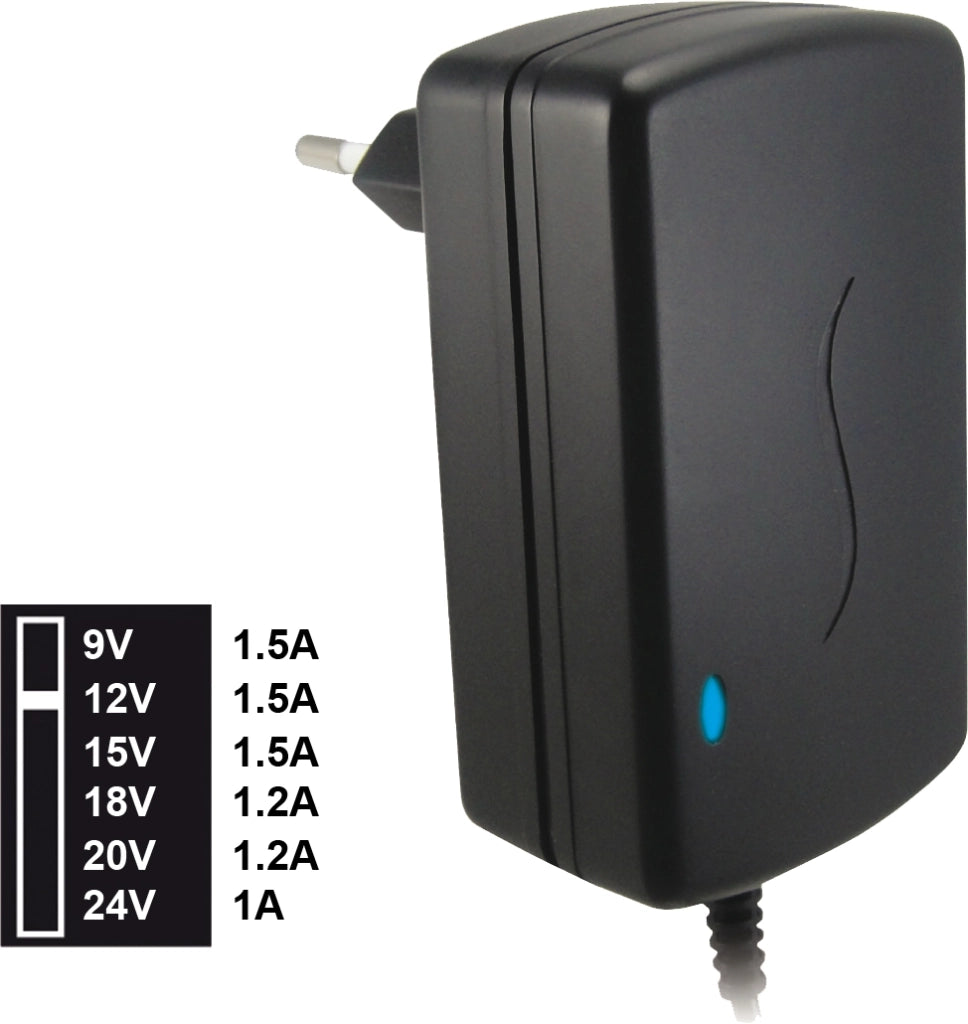 AP924W Alimentatore Switching 9-12-15-18-20-24 VDC 1.5A