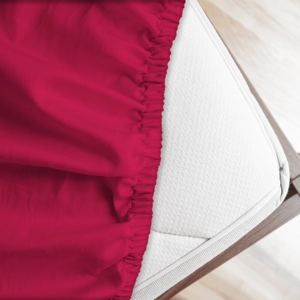 Lenzuolo letto sotto con angoli 100% puro cotone Made in Italy tinta unita Ciclamino - 2 Piazze