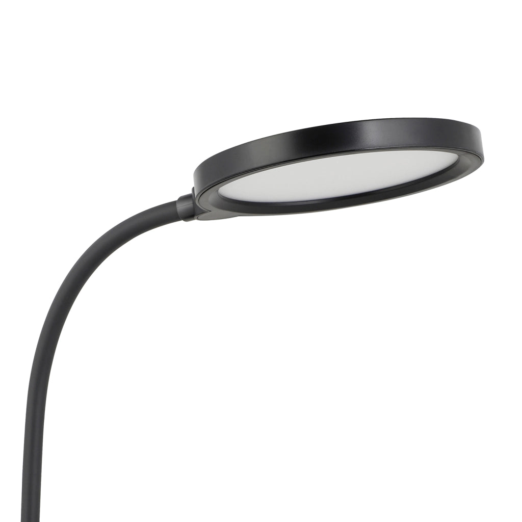 Lampada Da Tavolo Minimal Brolini Policarbonato Nero Luce Led Integrato 2,1W