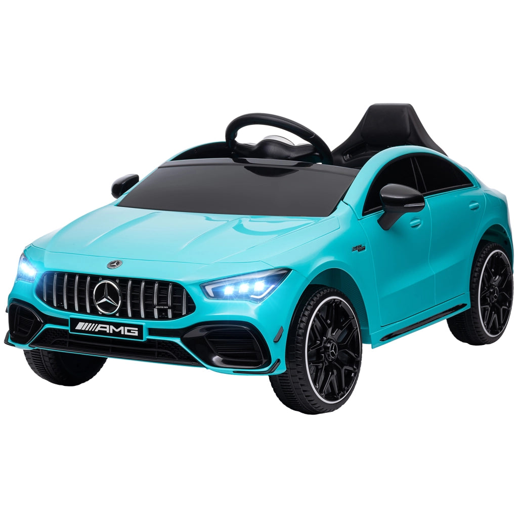 Auto Elettrica per Bambini Telecomandata ¨C zephmum ¨C Blu Chiaro, Luci LED, Clacson, Ruote Trasporto
