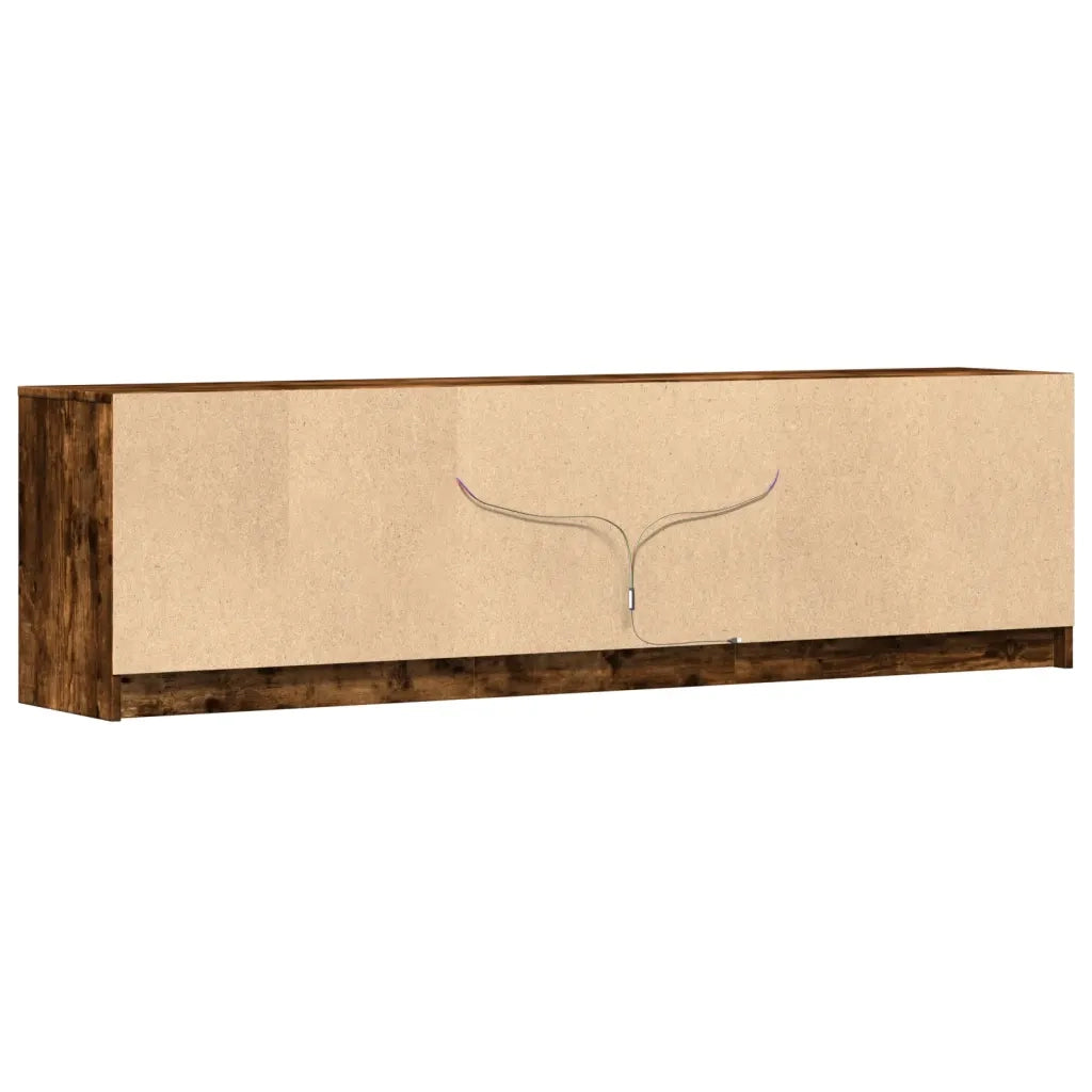 Mobile TV | Armadietto TV | Mobile Porta TV con LED Rovere Fumo 180x34x50cm in Truciolato