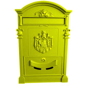 Trade Shop - Cassetta Postale Buca Lettere In Stile Antico Classico In Alluminio Verniciato - Giallo