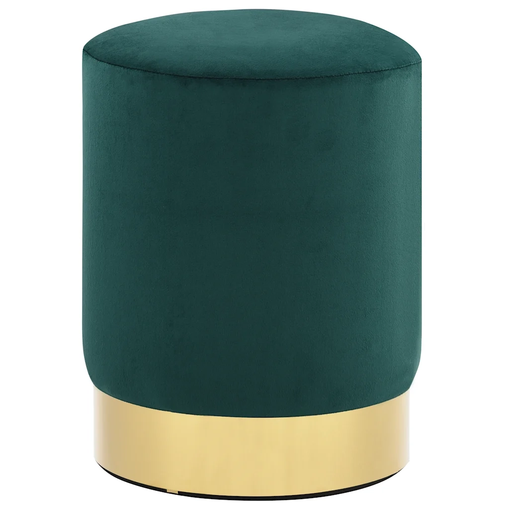 Sgabello Verde Scuro e Oro in Velluto cod mxl 67364