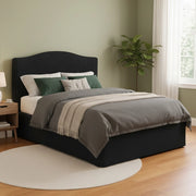 Bebington, Letto Matrimoniale Sfoderabile Made in Italy, Grigio Scuro