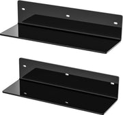 Set di parete da 30cm, 2 pezzi, pannelli acrilici per bagno, neri, 10 cm di profondità, idrorepellenti, decorazione per la casa, piante, cosmetici, cura della pelle
