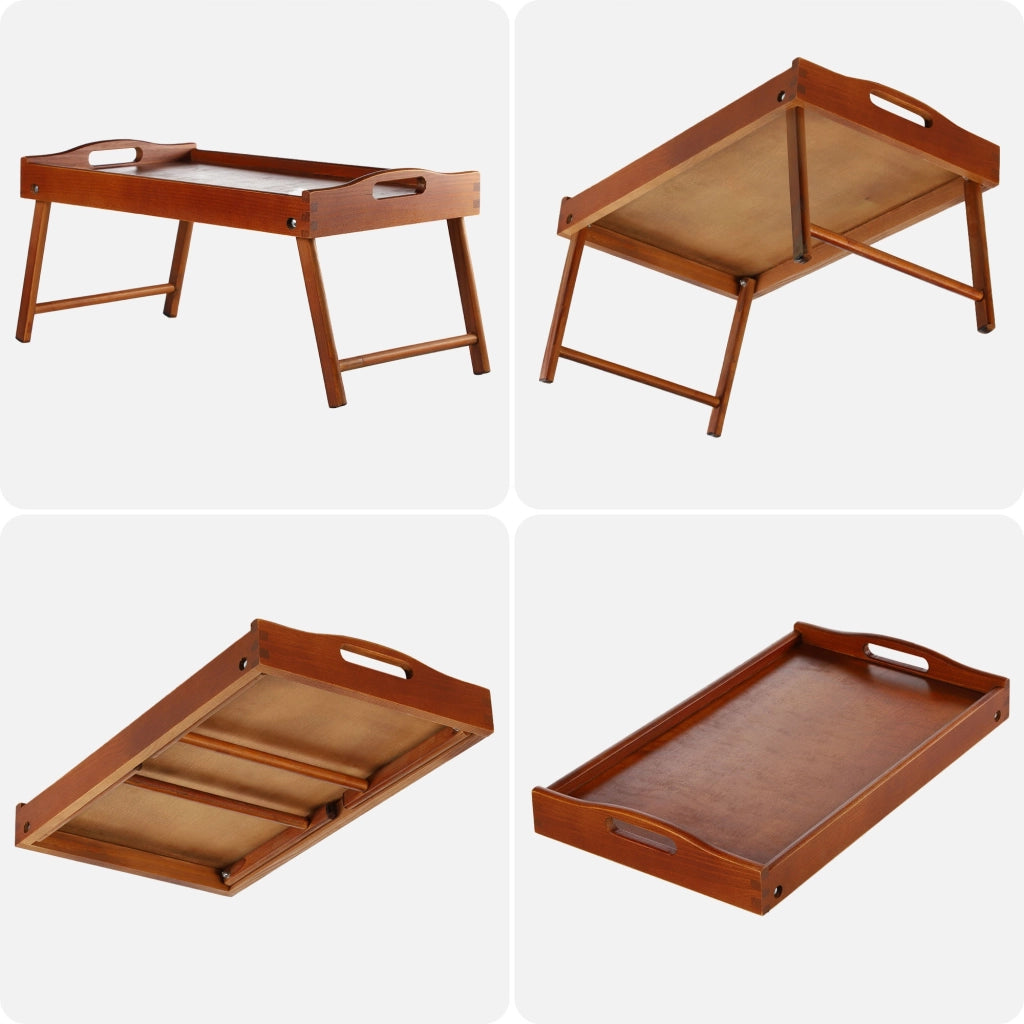Tavolino da colazione pieghevole in legno KADAX per laptop da letto, vassoio regalo