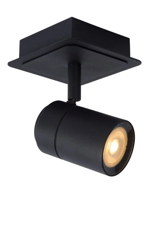 Faretto Lucide Lennart nero GU10 5W LED 3000K IP44