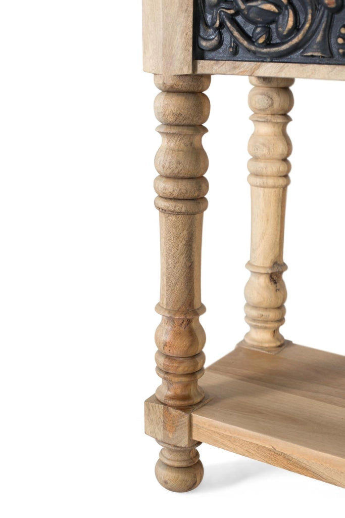 Consolle in legno di mango con design artigianale