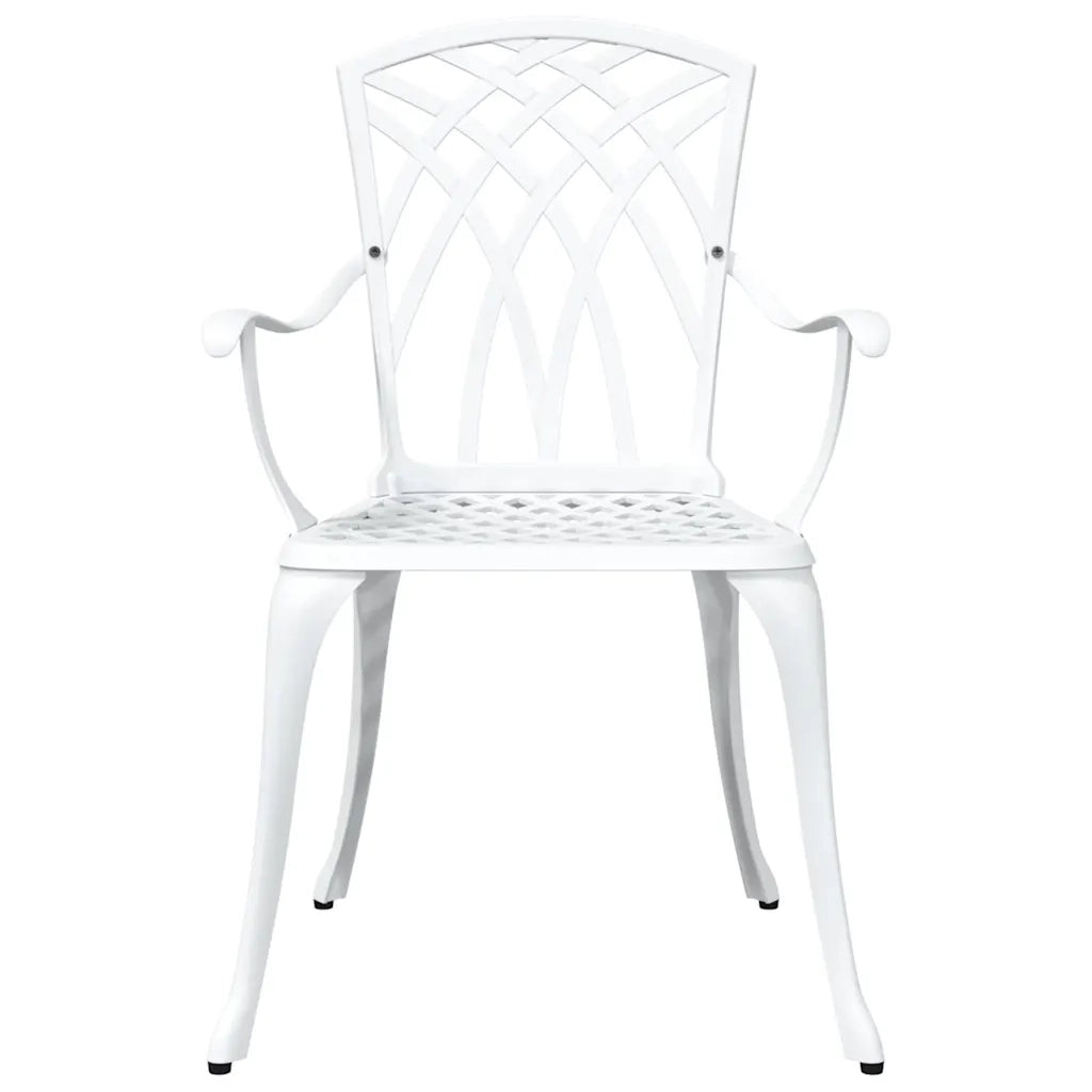 Set di Tavolo da Giardino 5 pcs Bianco Alluminio pressofuso 3334762