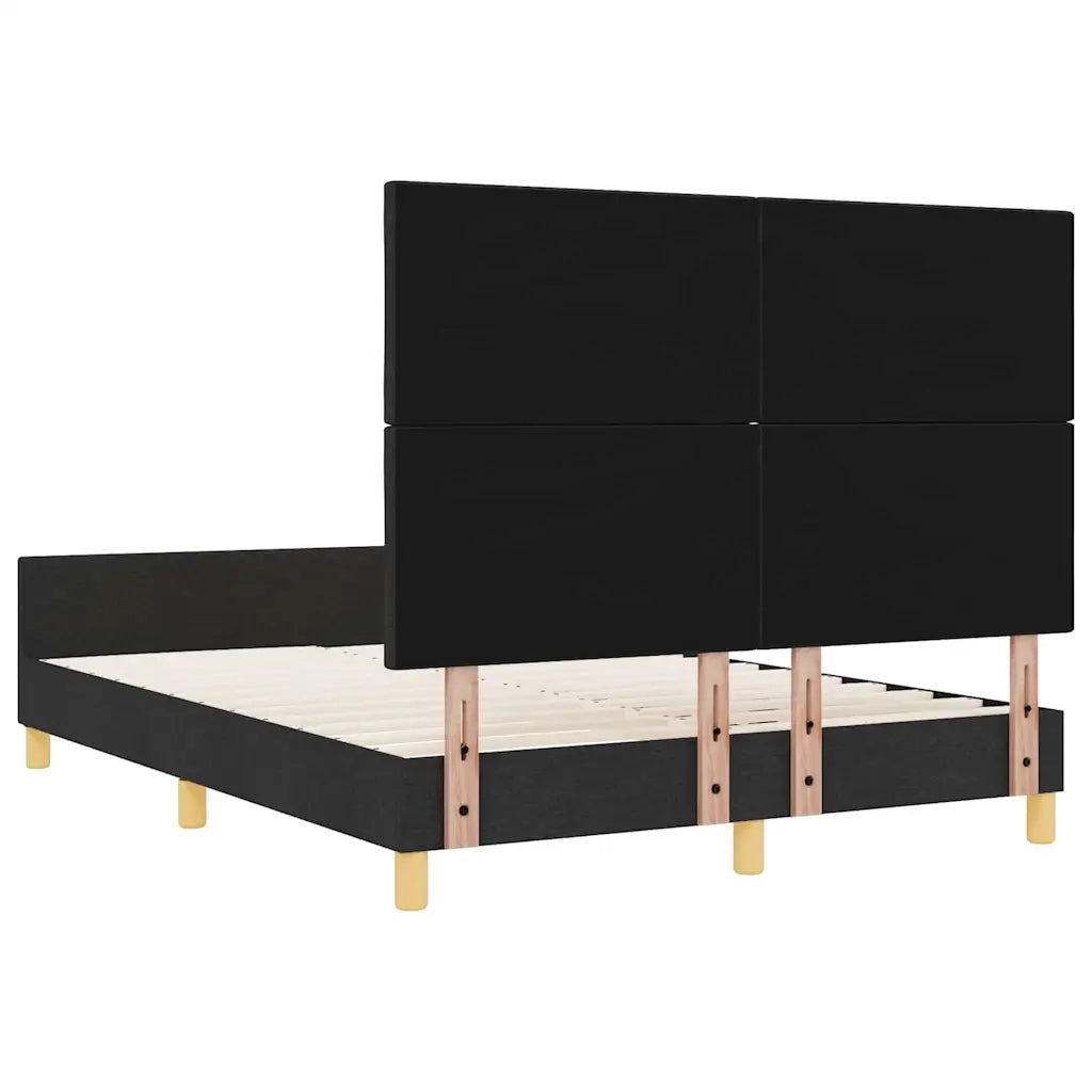 Struttura del letto con testiera Nero 140 x 190 cm Tessuto 3344804