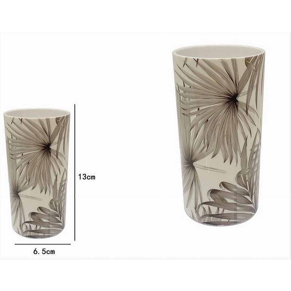 Trade Shop - Bicchiere Porta Spazzolino Dentifricio Accessorio Arredo Bagno Tropicale 87068 -