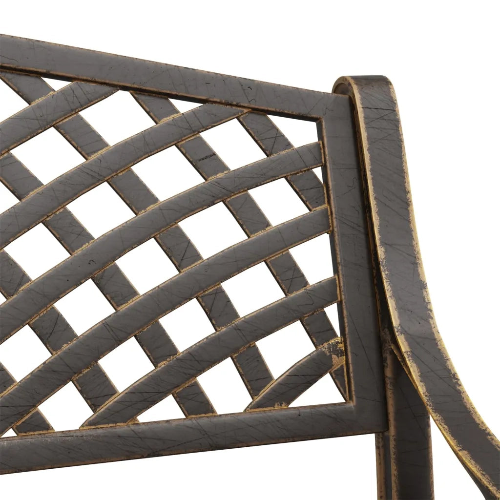 Panchina da Giardino 102 cm in Alluminio Pressofuso Bronzo 317747