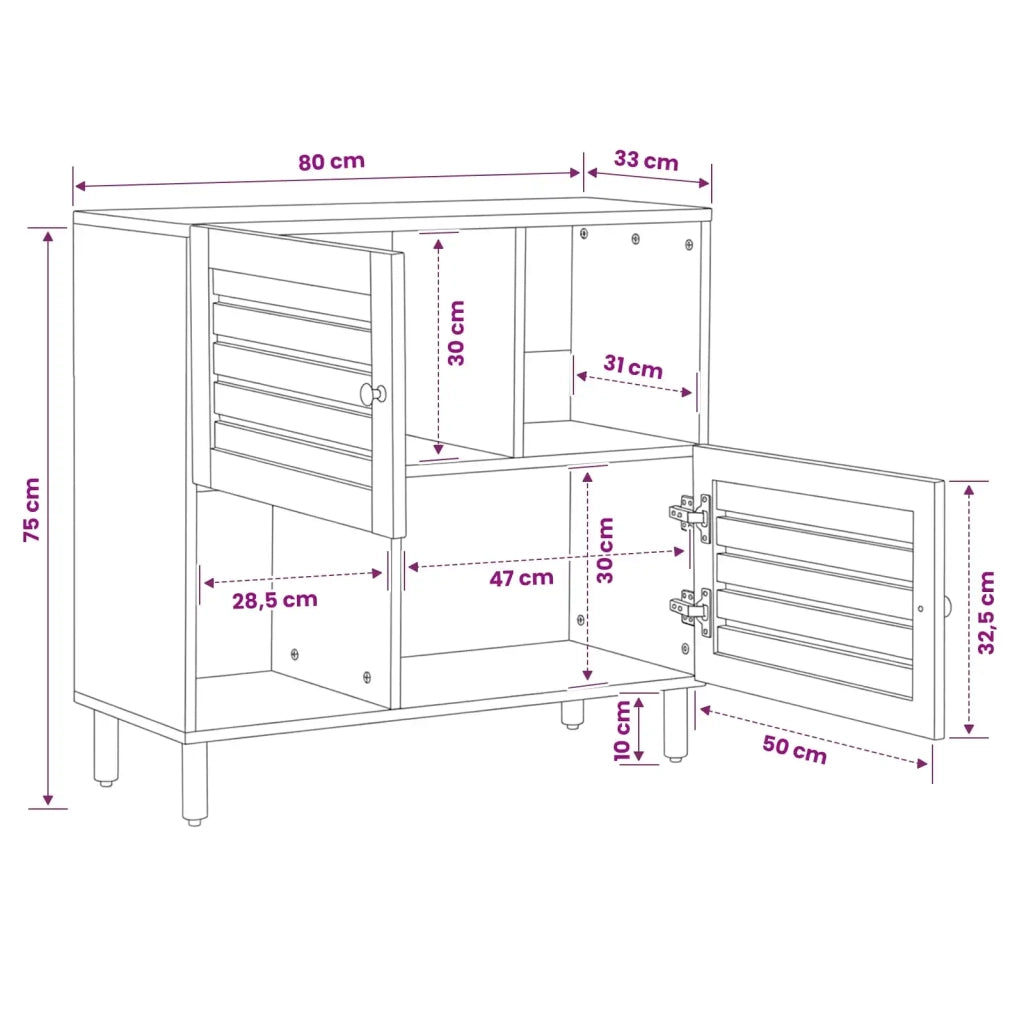 Armadi di Stoccaggio con porta Marrone 80 x 33,5 x 75 cm 4018871