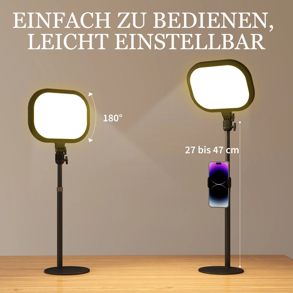 Lampada da comodino LED ¨C zephmum ¨C Nero, Metallo, 10 livelli, 5 colori