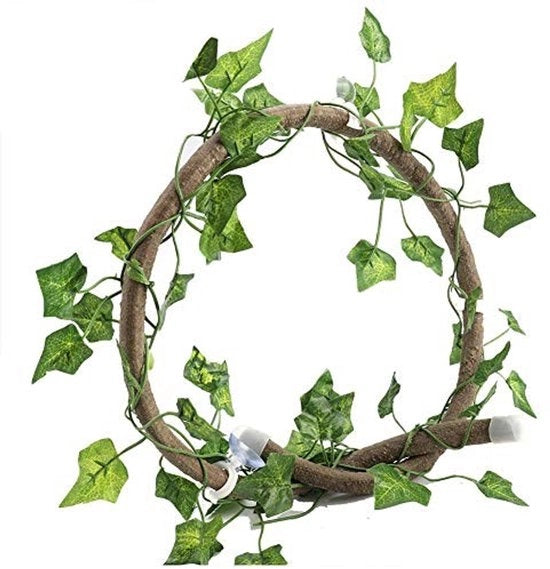 Accessorio per terrario decorativo a forma di rattan - 100 cm - con griffe - materiale PU/Kunststof