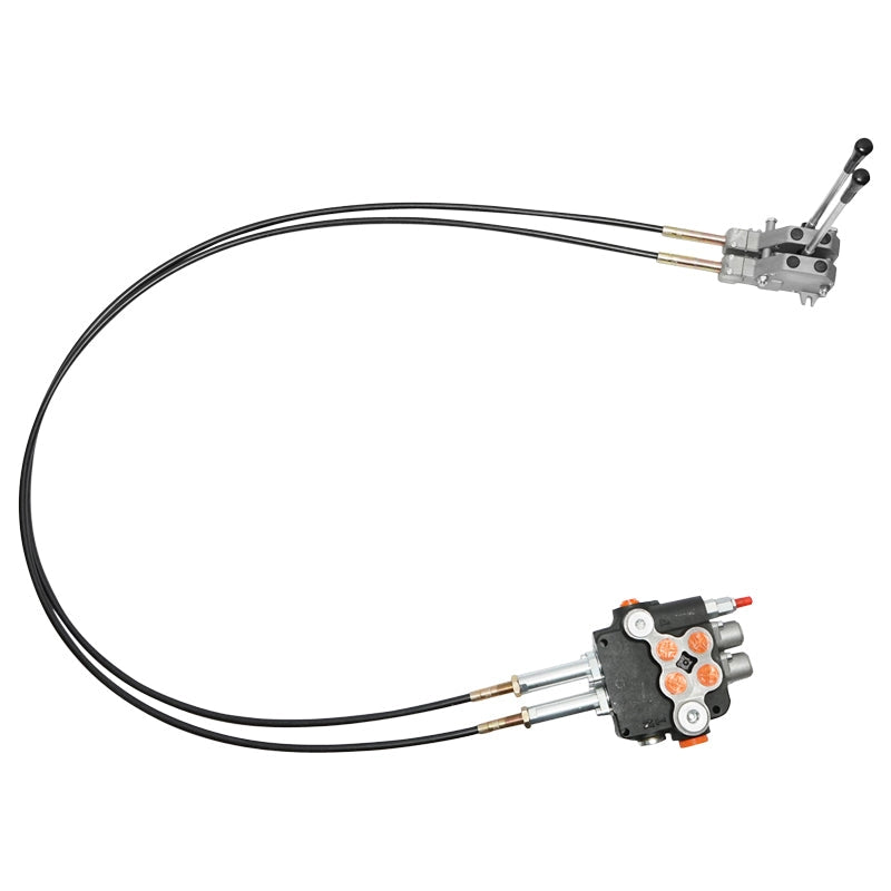 DISTRIBUTORE OLEODINAMICO 2 leve, lunghezza cavo 2m pressione 250 bar portata 80L/min