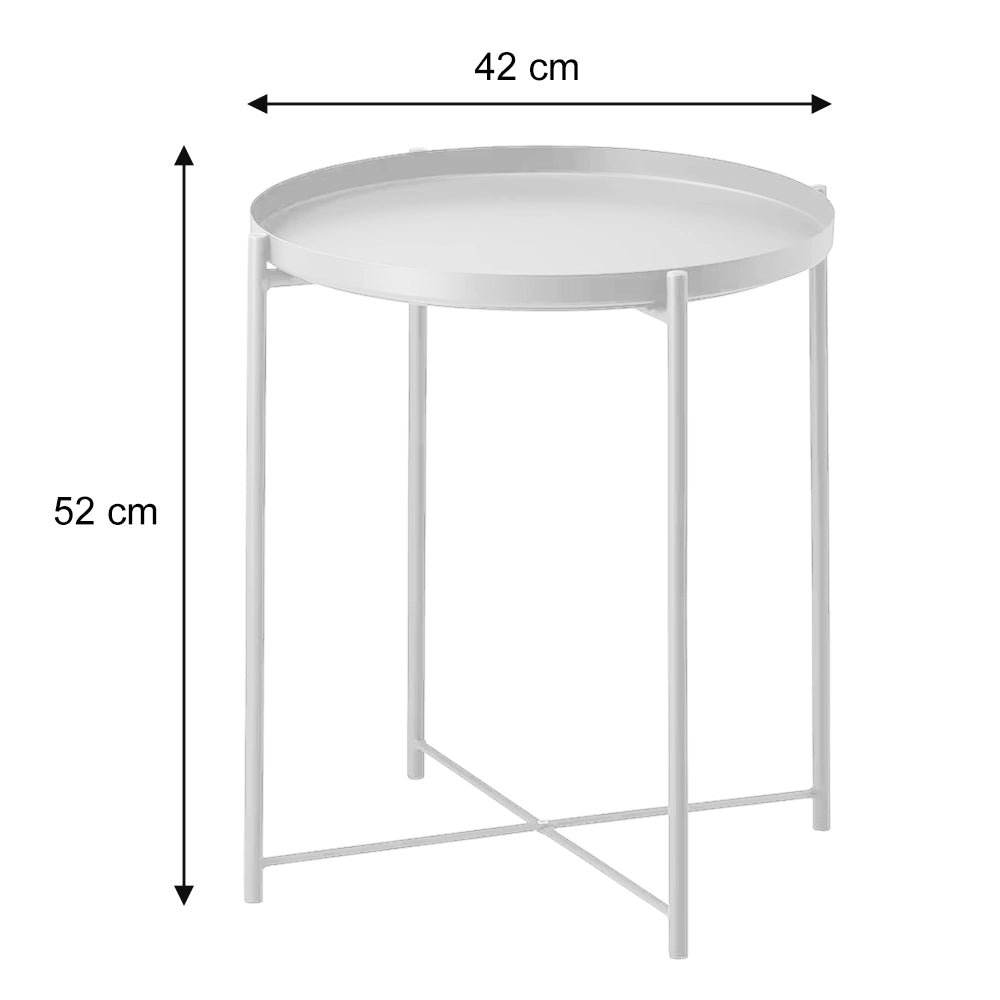 Tavolino da salotto in metallo bianco - Willy - TS08WI