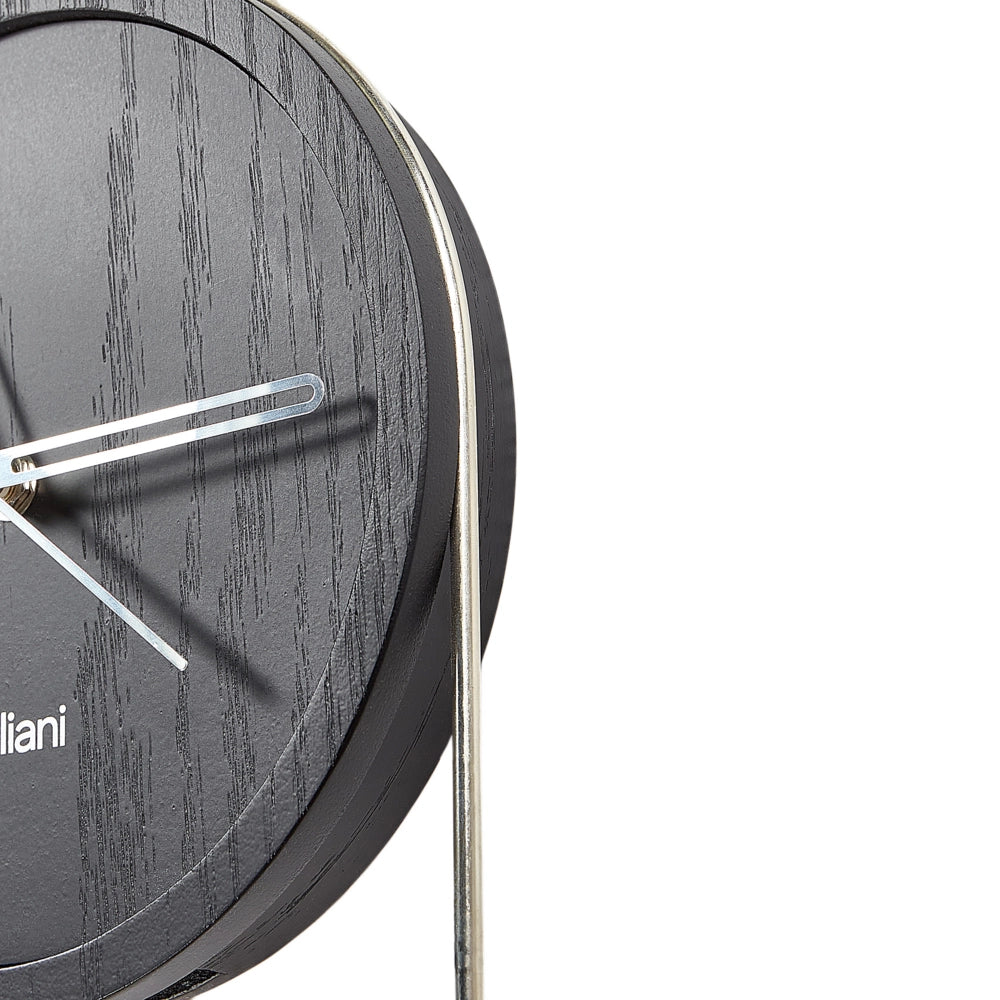 Orologio da parete in metallo MDF nero 20 x 45 cm Design senza numeri Pendolo Decorazione per il soggiorno