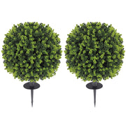 Set 2 Piante Artificiali Bosso ¨C zephmum ¨C Verde, 40 cm