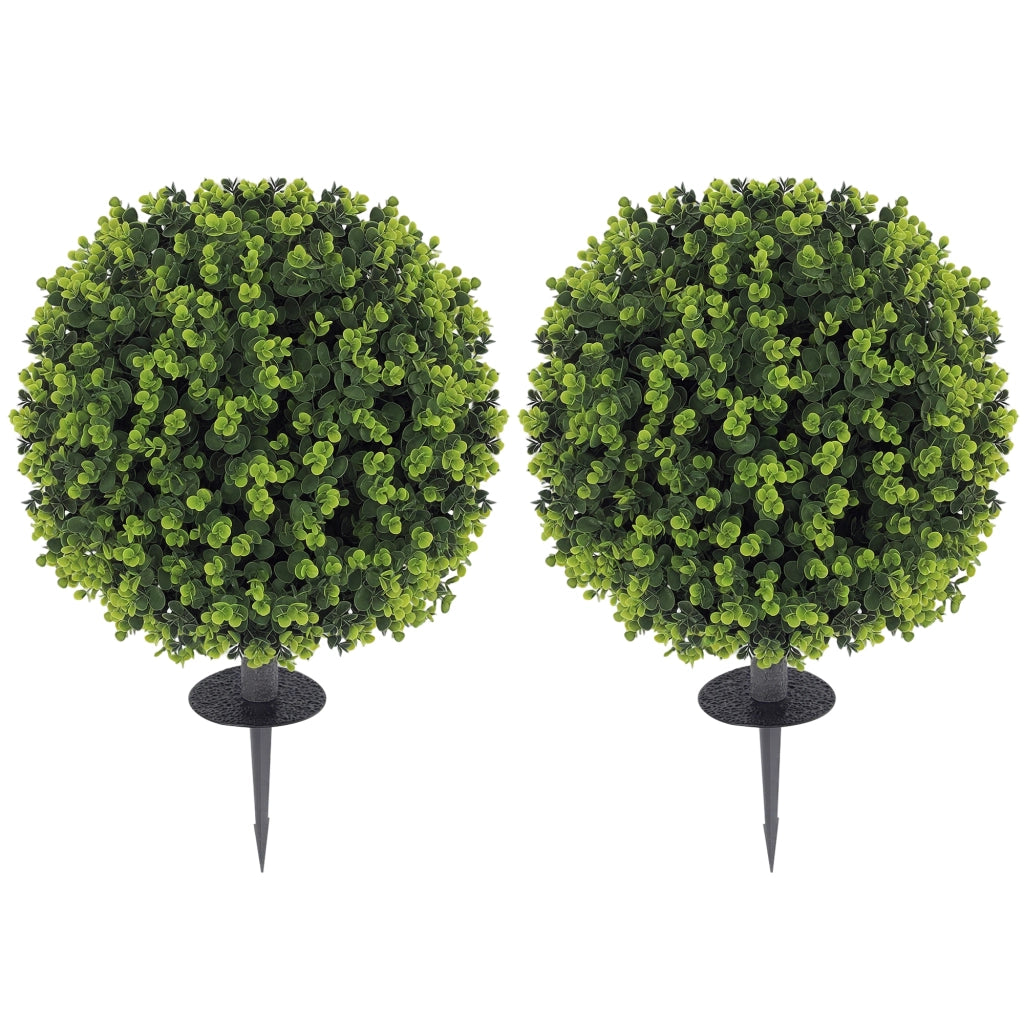 Set 2 Piante Artificiali Bosso ¨C zephmum ¨C Verde, 40 cm