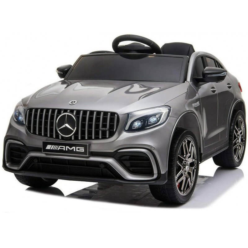 Macchina Elettrica per Bambini 12V con Licenza Mercedes GLC 63S Coupè Grigio Metallizzato