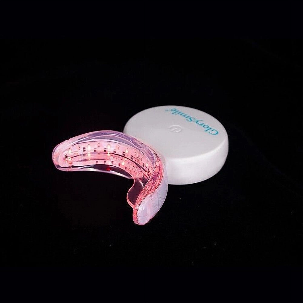 Trade Shop - Kit Gel Sbiancante Denti Luce Led Rimozione Macchie Cura Odontoiatrica Avanzata -