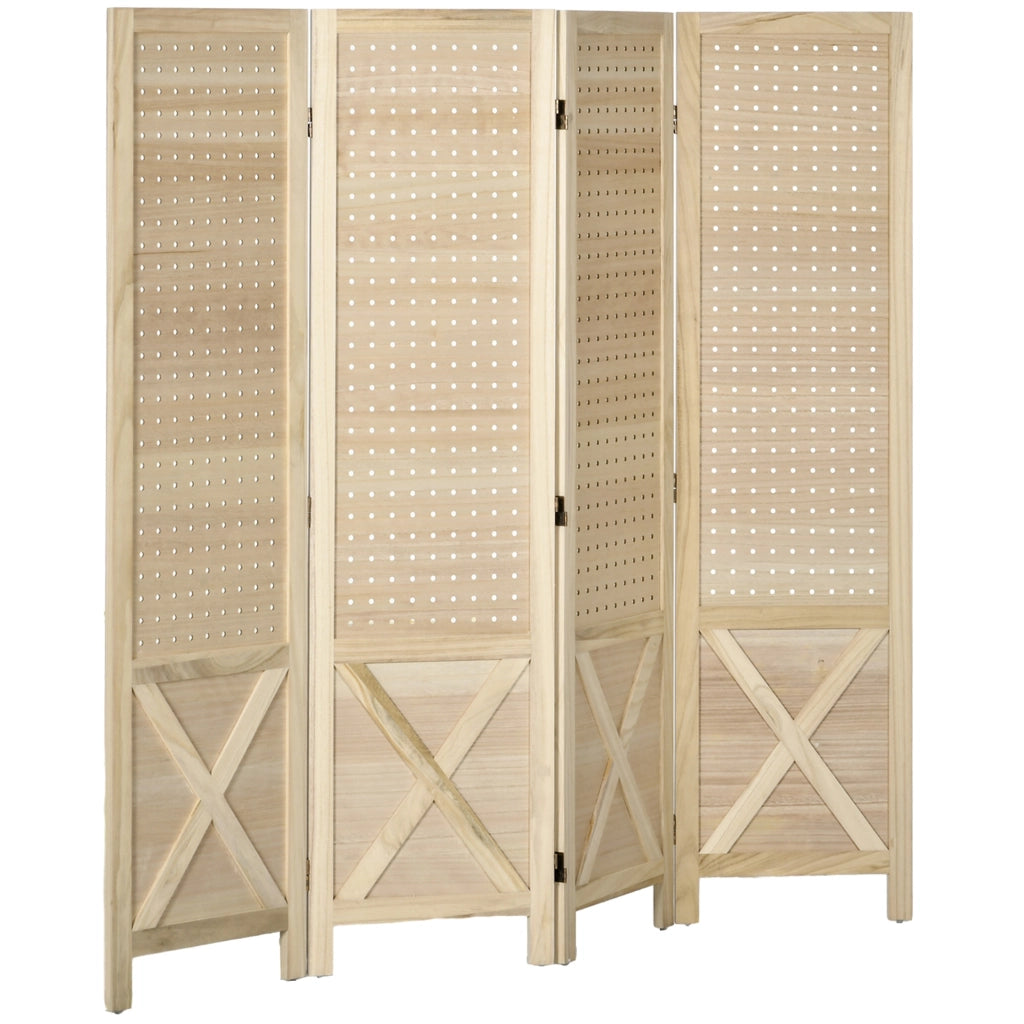 Libreria a pannelli ¨C zephmum ¨C 152x144.5 cm in legno naturale