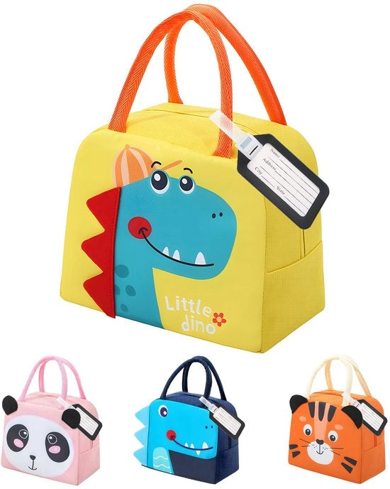 Borsa per bambini 5L, mini borsa per bambini, piccola borsa per bambini, mini borsa per bambini, piccola borsa per bambini, tazze per pranzo a tema cartone, borsa per pranzo per bambini (dinosauri 3D)