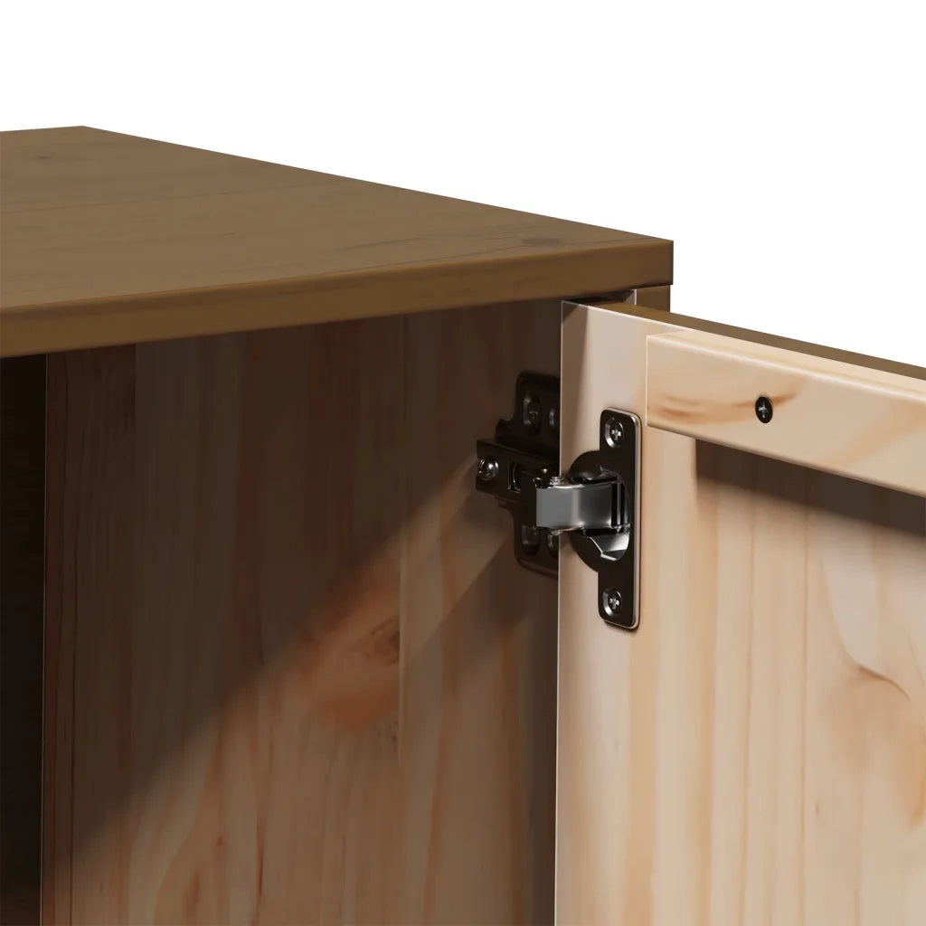 Mobile Porta TV-Mobile per TV-Credenza TV Ambrato 80x34x40 cm in Legno Massello di Pino