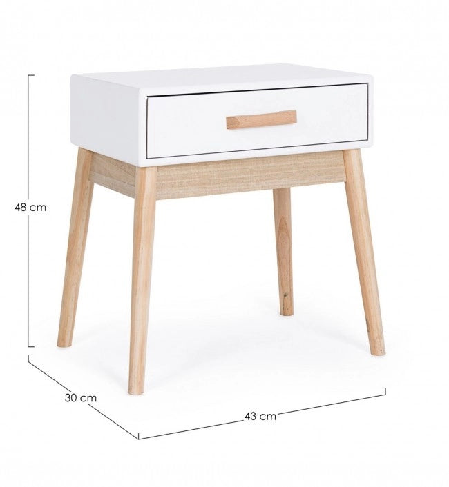 Mobiletto Legno Bianco Moderno da Interno - EXCEPTIONAL