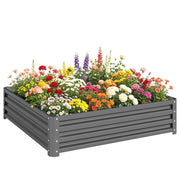 Vaso da giardino ¨C zephmum ¨C Grigio chiaro, Acciaio, 120x120x30 cm